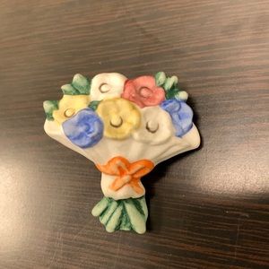 Goebel porcelain Floral Bouquet pin